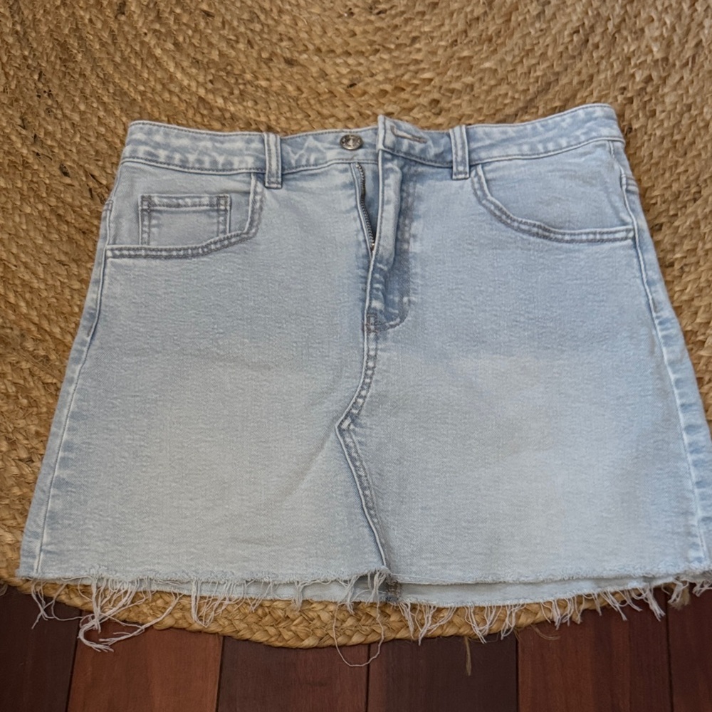 Light Blue Denim Skirt